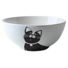 COMEDOURO EM CERÂMICA COM DESENHO DE GATO COMEDOURO EM CERÂMICA COM DESENHO DE GATO